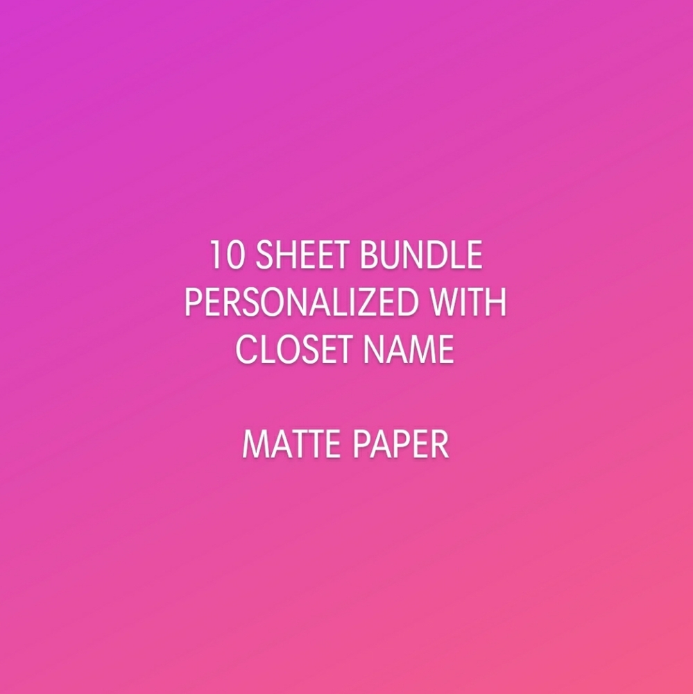 10 Sheet Personalized Bundle / Paper [Price Firm]